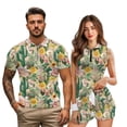 thumbnail image 1 of KUIFORTI Cactus Flower Men Women Matching Golf Shirts Matching Golf Shirts for Couple Woman Golf Tennis Dress with Pocket Built in Shorts Suitable for Outdoor Sports, 1 of 7