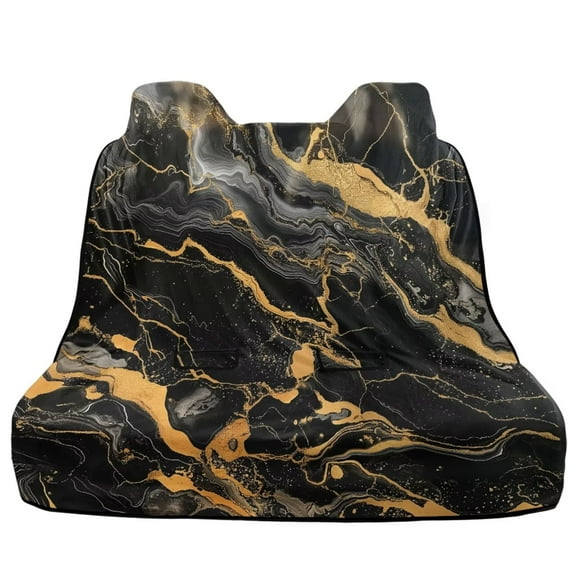KUIFORTI Car Back Seat Towel Cover – Car Towel Seat Cushion Cover Back Seats – Absorbent & Anti-Slip for Pets, Kids & Daily Use, Black Marble