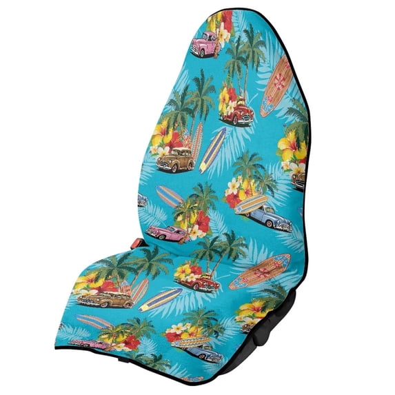 KUIFORTI Car Flower Car Seat Cover for Front Seats Washable Car Seat Towel Front Seat Covers for Cars, Trucks, SUVs for Gym Workout Beach Hiking Waterproof