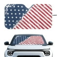 thumbnail image 1 of KUIFORTI Car Front Windshield Sun Shade Visor Suv Window Folding Bloker Cover, American Flag Automotive Interior Sun Protection, 66.53" x 34.44", 1 of 5