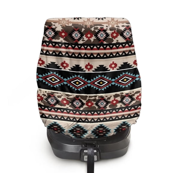 KUIFORTI Car Seat Cover Baby Car Seat Sun Shade Cover Wear-resistant Aztec Car Accessories Stretch Carseat Covers with Elastic Band, Easy to Install