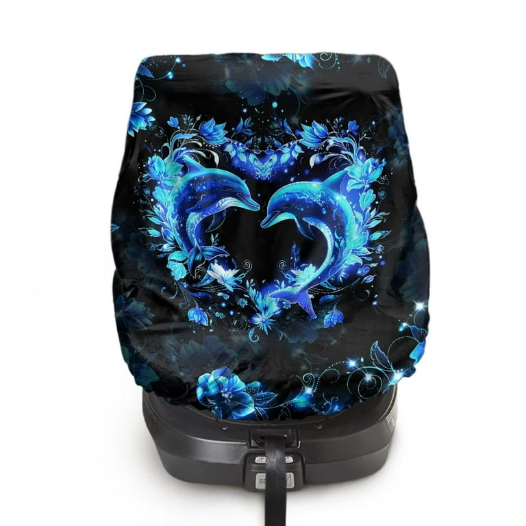 KUIFORTI Car Seat Cover for Baby Carseat, Wear-resistant Dolphin - Main Image