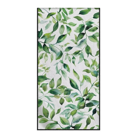 KUIFORTI Car Seat Covers for Trucks/SUVs/Sedans/Vans - Green Leaf Car Accessories for Women- Heavy-Duty Microfiber Seat Protector & Gym Towel (Running, Yoga, Beach Towel)