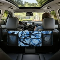 KUIFORTI Car Trunk Organizer Oxford Cloth Blue Camo Car Organizers and Storage with Adjustable Straps, Waterproof Cargo Bag with 4 Pockets, Sturdy Space Saver Frees Trunk Floor for SUV, Truck, MPV