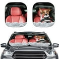 thumbnail image 1 of KUIFORTI Car Windshield Sun Shade Foldable 2 Piece Car Front Window Sunshade Cute Dog Sun Protection Prevents 97% Harmful UV Rays, 1 of 5