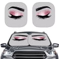 thumbnail image 1 of KUIFORTI Car Windshield Sun Shade Foldable Eyes Car Sunshade Block UV Rays Protector Sun Shades Window Shield Visor Cover Keep Your Vehicle Cool, 1 of 5