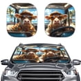 thumbnail image 1 of KUIFORTI Car Windshield Sun Shade Funny Cow Car Shades for Front Windows, Blocks UV Rays Sun Visor for Car Window Protector, Easy Setup Keeps Your Vehicle Cool, 1 of 5