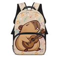 thumbnail image 1 of KUIFORTI Cartoon Capybara Guitar Music Print Kids Backpack LLightweight Polyester School Bag for Elementary Middle Boys Girls Back to School Gift for Students, 1 of 7