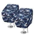 thumbnail image 1 of KUIFORTI Cartoon Shark 2 Pack Boat Seat Cover Easy to Fold Fishing Chair Cover with Drawstring Waterproof Durable Universal Boat Accessories 23W x 21D x 24H Inch, 1 of 7