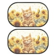 thumbnail image 1 of KUIFORTI Cat Car Window Shades for Baby Girl, Sunflower Car Shades for Side Windows, 20.47" x 12.59" Sun Shade for Car Window for Kids, 2 Pack Automotive Interior Sun Protection from UV and Sun Glare, 1 of 8