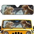 thumbnail image 1 of KUIFORTI Cat Windshield Sun Shade for 2007-2023 Wrangler Rubicon Sahara TJ JK JKU 2 & 4 Door-Blocks UV Rays Sun Visor Protector, Funny Car Sun Shade Keep Your Vehicle Cool, 1 of 6