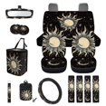 thumbnail image 1 of KUIFORTI Celestial Sun Pattern Car Seat Covers Full Set Elastic Fabrics 15 Pieces Aotumotive Interior Sets Car Air Vent Storage Organizer Wear-Resistant Easy to Install for Most Sedan Truck SUV, 1 of 7