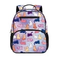 thumbnail image 1 of KUIFORTI Colorful Cat Toddler Backpack Girls Kids School Bag with Multiple Organizer Pockets Adjustable Straps for Preschool Kindergarten Back to School Gifts, 1 of 7