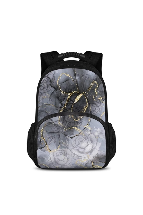 Cooler Backpack with Lunch Box Compartment,Soft Lightweight Leakproof Insulated Cooler Bag Outdoor Backpack for Men Cooler Backpack for Women, Grey Marble Rose