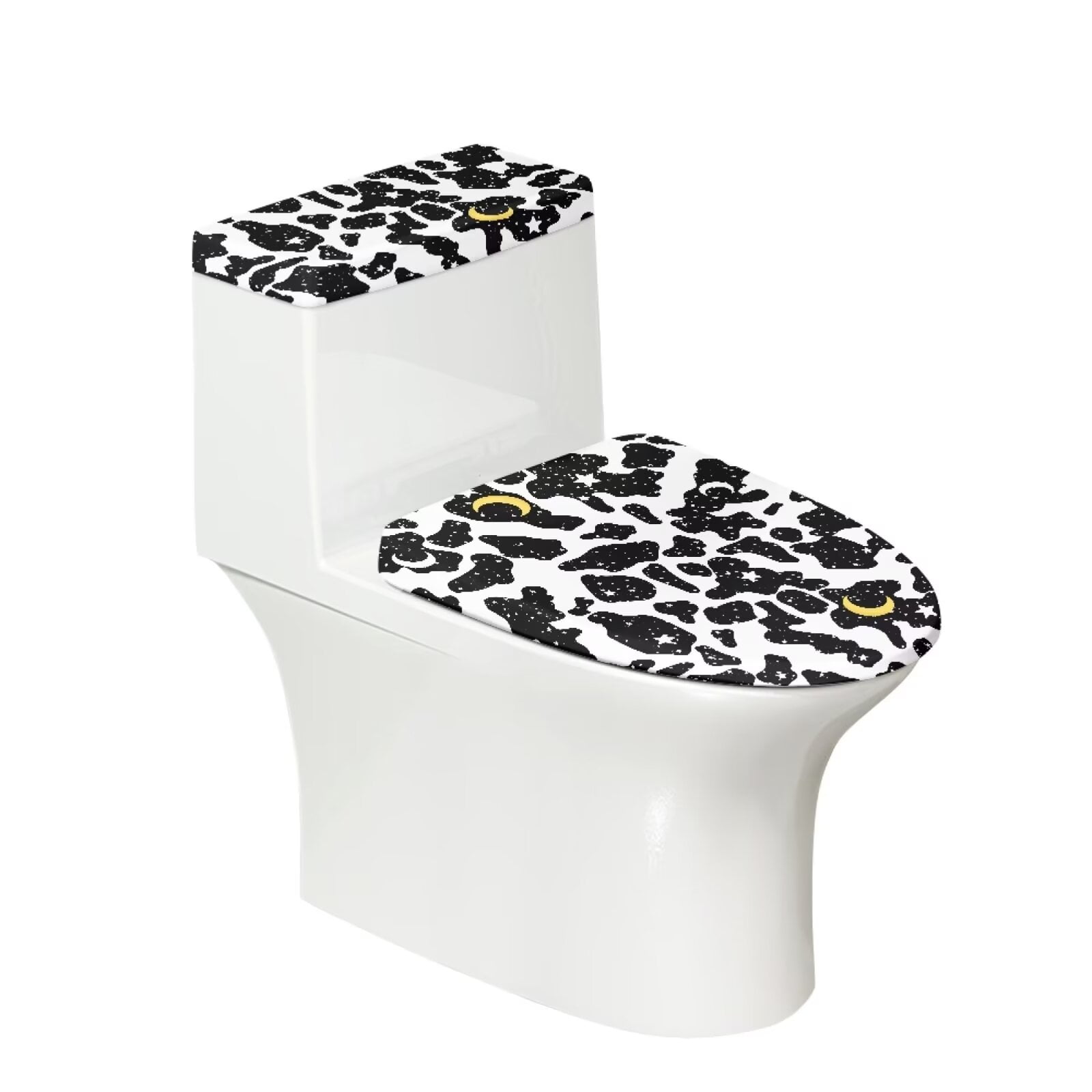 KUIFORTI Cow Print Toilet Seat Covers for Bathroom Toilet Cover Set ...