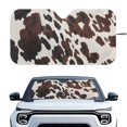 thumbnail image 1 of KUIFORTI Cow Print Windshield Sun Shade for Women Automotive Interior Sun Protection, Reflective Polyester Blocks Heat and Sun. Foldable Sun Shield That Keeps Your Vehicle Cool, 1 of 5
