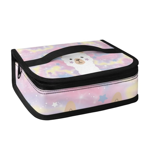 KUIFORTI Cute Alpaca Lunch Bag School Bag Food Container Picnic Bag Lunch Box Women Leak Proof Handbag Lunch Bag with Strap