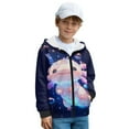 thumbnail image 1 of KUIFORTI Cute Axolotl Cute Sweatshirts for Boys 6-7 Years Fleece-Lined Soft Casual Hooded Sweatshirt for Boys Thick Full Zip Up Casual Long Sleeve Jacket for Daily Life, 1 of 6