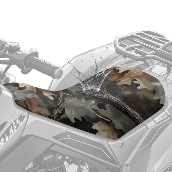 KUIFORTI Cute Camo ATV Seat Cover All-Weather Protection 4-Wheeler Seat Covers Polyester ATV Accessories Compatible with Polaris Sportsman Honda Rancher Foreman Scrambler