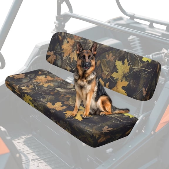 KUIFORTI Cute Camo UTV Seat Cover Scratch Resistant Mule Seat Cushion Cover UTV Accessories Comfort Easy to Clean for Kawasaki Mule 2009-2024 4000 4010/2001-2018 3000 3010