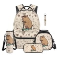 thumbnail image 1 of KUIFORTI Cute Capybara Backpack Set of 5 Kids Backpack for Boys with Lunch Box Pencil Case and Water Bottle Cover Keychain for Kids Teens Elementary Middle School, 1 of 7