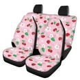 thumbnail image 1 of KUIFORTI Cute Cherry Auto Seat Covers Full Set, Front Seats and Rear Bench Cover Protector for Car Truck SUV, 4 Pack Vehicle Seat Protector Easy to Install, 1 of 7