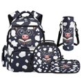 thumbnail image 1 of KUIFORTI Cute Cow Print Girls Backpack Set, Adorable School Bag with Lunch Box Pencil Pouch Water Bottle Sleeve for Elementary Primary Middle School, 1 of 6