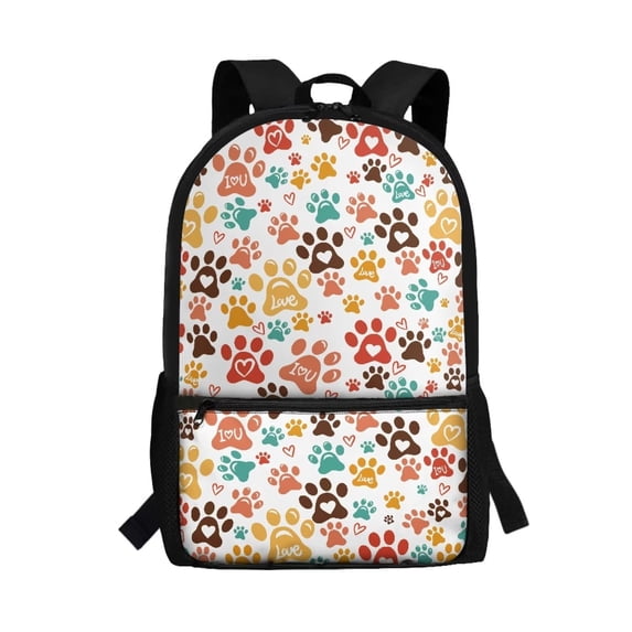 KUIFORTI Cute Dog Paw School Backpack For Girls 10-12 Pink Boys Backpack Lightweight Multifunctional Shoulder Bag Large Capapcity Kids Bookbag Casual Daypacks Rucksack