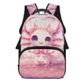 thumbnail image 1 of KUIFORTI Cute Pink Axolotl Kids Backpack Lightweight Large Capacity School Bag with Multiple Organizer Pockets for Elementary Middle Students Back to School Gifts, 1 of 7