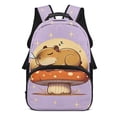 thumbnail image 1 of KUIFORTI Cute Sleeping Capybara Mushroom Print Kids Backpack Large Capacity with Comfortable Adjustable Straps for Elementary Middle Girls Back to School Essentials, 1 of 7