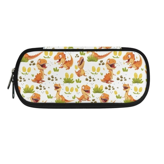 KUIFORTI Dinosaur Pencil Case Pouch Travel Pen Bag Simple Stationery Bag Pencil Bag for Adults Pencil Holder Desk Organizer