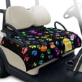 thumbnail image 1 of KUIFORTI Dog Paw Print Colorful Golf Cart Seat Cover Provides All-Weather Protection Travel Sports Cart Seat Cushion Covers Compatible with EZGO and More 2 Person Seats Golf Carts, 1 of 7