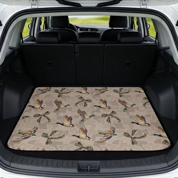 KUIFORTI Duck Camo Trunk Liners for Cars 29" x 39" Easy to Clean Cargo Mat Rear Trunk Line Practical Auto Interior Accessories Durable Suitable for Most Car Models