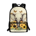 thumbnail image 1 of KUIFORTI Elephant Girls Bookbag Ages 8-10 Sunflower Backpack For School Girls 5th Grade Multi-Pockets Kids Shoulder Backpack Large Capacity School Bag with Shoulder Pad & Adjustable Straps, 1 of 6