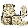 thumbnail image 1 of KUIFORTI Excavator Print 4Pcs Elementary Boys Backpack Set, Cool Kids School Bag with Lunch Box for Back to School, Bookbag with Pencil Pouch Water Bottle Sleeve, 1 of 6