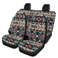 thumbnail image 1 of KUIFORTI Fashion Ethnic Tribe Automobile Seat Cover Sets 4 Pcs, Front Seat Protector Carseat Rear Split Bench Cover Comfortable Universal for Car Truck SUV Easy to Install, 1 of 7