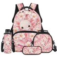 thumbnail image 1 of KUIFORTI Fire Basketball 4Pcs Boys Backpack Set, Lightweight School Bag with Lunch Box Pencil Case Water Bottle Sleeve for Elementary Primary Middle School Back to School Supplies Gifts, 1 of 7
