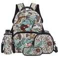 thumbnail image 1 of KUIFORTI Fish Camo Bookbag with Lunch Box Kid Backpack Set 4Pcs Boys School Bag Pencil Pouch Water Bottle Sleeve Suitable for Elementary Primary Middle School Back to School Supplies, 1 of 7