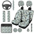 thumbnail image 1 of KUIFORTI Fish Camouflage Automobile Seat Cover Sets Comfortable Set of 14 Car Accessories Full Set for Women Men Universal fit for SUV,Van,Saden,Truck Washable Elastic Fabrics, 1 of 7
