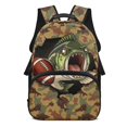 thumbnail image 1 of KUIFORTI Fish Camouflage Print Kids Bookbag Large Capacity Boys School Backpack with Front Pockets Adjustable Straps for Elementary Primary Middle Back to School Supplies, 1 of 7