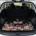 thumbnail image 1 of KUIFORTI Floral Dragonfly Car Trunk Liner 29" x 39" Washable Trunk Protective Mat Vehicle Interior Accessories Easy to Clean Dustproof Fits Most Sedan & SUV, 1 of 7