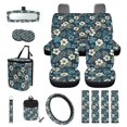 thumbnail image 1 of KUIFORTI Floral Tropical Car Seat Covers Full Set All-Season Protection 15 Pieces Automotive Rear Front Seat Protector Easy to Install Durable Soft Universal fit for SUV,Van,Saden,Truck, 1 of 4