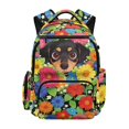 thumbnail image 1 of KUIFORTI Flower Dog Girls Backpack Kids School Bag Cute Bookbag Comfortable with Adjustable Straps Multiple Storage Pockets for Elementary Middle, 1 of 7