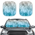 thumbnail image 1 of KUIFORTI Front Windshield Shade, Foldable Auto Sunshade for Car Truck SUV-Blocks UV Rays Sun Visor Protector-Keeps Your Vehicle Cool-25.5 x 28.5 Inch, Beach Sea Wave, 1 of 5
