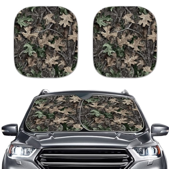 KUIFORTI Front Windshield Sun Shade Camo Sunshades, Foldable Car Shades for Front Windows, Universal Fit UV Ray Sun Visor Protector Sunshade to Keep Your Vehicle Cool
