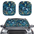 thumbnail image 1 of KUIFORTI Front Windshield Sun Shade, Flowers Dolphin Car Front Window Shades Foldable Sunshades Portable Sun Visor for Car Sedans SUV Truck, Protect Your Vehicle from UV Heat, 1 of 5