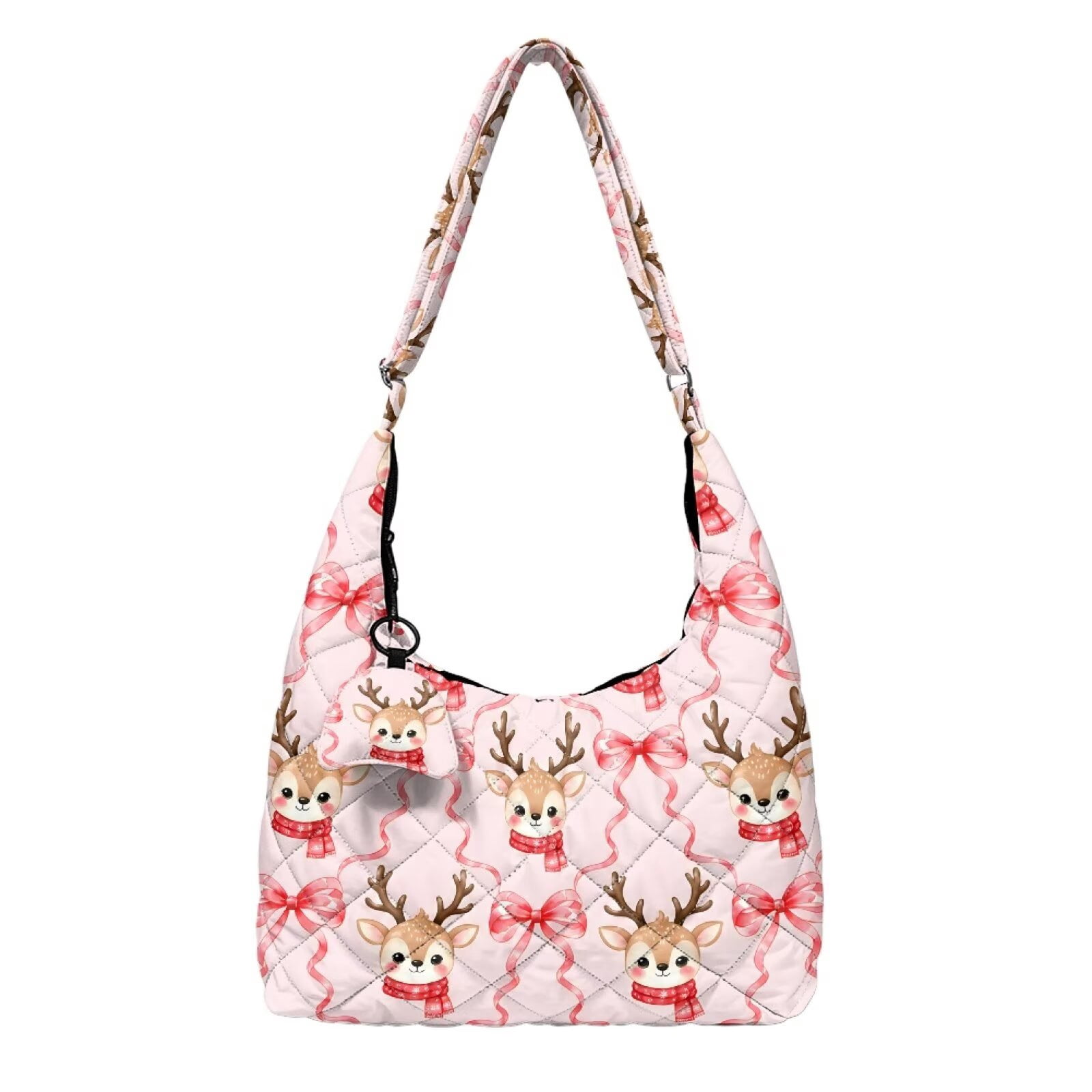 KUIFORTI Gingerbread Man Quilted Tote Bag for Women Soft Shoulder ...