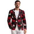 thumbnail image 1 of KUIFORTI Gnome Bow Men's Suit Jacket Lightweight Blazer Long Sleeve Sport Coat for Business Travel Office Work Graduation, 1 of 7