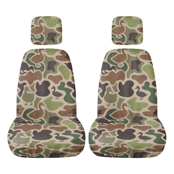 KUIFORTI Green Camo UTV Seat Covers Seats Cover for UTV Anti-Slip Elastic Fabrics Rhino Accessories Bucket Seat Cover Compatible with Yamaha Rhino 700 660 450 2004-2021