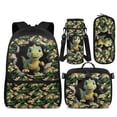 thumbnail image 1 of KUIFORTI Green Dinosaur Backpack with Lunch Box 4Pcs Kids Bookbag Set, Cool School Bag with Pencil Case Water Bottle Sleeve for Boys Elementary Primary Middle School Students, 1 of 7